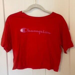 Red Champion Crop Top